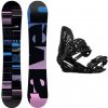 Raven Supreme black dámsky snowboard + Gravity G2 Lady black viazanie - 143 cm + L (EU 42-43)