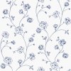 Esta Home 139300 Bielo-modrá vliesová kvetinová tapeta, rozmery 0,53 x 10,05 m