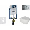 GEBERIT - Kombifix Set predstenovej inštalácie, klozetu Oudee a dosky softclose, tlačidlo Sigma01, lesklý chróm SANI15CA1114