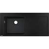 Hansgrohe Zabudovaný granitový drez S5110-F45, grafitová čierna 43330170-HG