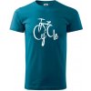 Cycle bicykel - Klasické pánske tričko vyššej gramáže - M ( Petrolejová )