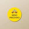 Nažehľovacie menovky na oblečenie (Kopírovat) - 2ks, Kruh 2,3 × 2,3 cm, Taxi, Žltá