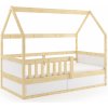 Domčeková posteľ SMART Domček natural 160x80 cm - prírodná borovica (ekologická)