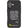 Picasee silikónový čierny obal pre Apple iPhone 16 - Kazma - SVĚT PATŘÍ TĚM, CO SE NEPOSEROU
