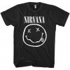 Nirvana tričko White Smiley Čierna S