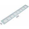 MPkovania SRL - ALFA vetracia mriežka 60 x 500 mm, 500 mm, 60 mm, STM - strieborná matná (C0)