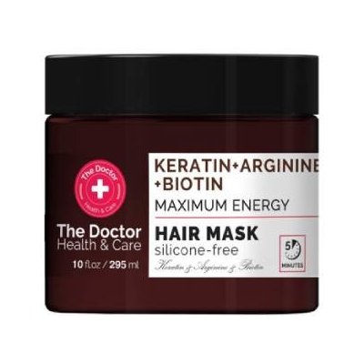 The Doctor Keratin + Arginine + Biotin Maximum Energy Mask - výživná maska na vlasy bez silikónov, 295 ml