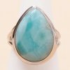 Nefertitis Larimar prsteň striebro Ag 925 LOT427 - 54 mm (US 7), 6,3 g