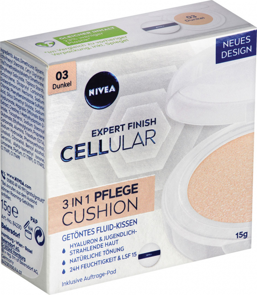 Nivea Hyaluron Cellular Filler 3v1 pečující tónovací krém make-up v houbičce  03 Tmavý 15 g od 18,31 € - Heureka.sk