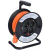 ABCtech Solight PB23O prodlužovací přívod na bubnu, 4 zásuvky, 15m, oranžový kabel, 3x 1,5mm2