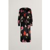 ŠATY GANT RELAXED FLORAL PRINT SHIRT DRESS BLACK