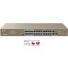 Tenda TEF1126P-24-410W PoE AF/AT switch - 24x PoE 100 Mb/s + 2x Uplink 1Gb/s RJ45/SFP, PoE+ 370W