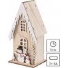 Emos DCWW18 domček so snehuliakmi 28,5 cm 2x AA vnútorná teplá biela časovač