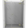 Mexen Lunar L sprchové dvere výklopné pravé 140 cm, transparentné, zlaté brúsené - 834SL-140-050-55-00-P