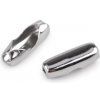 Spojka / koncovka na guličkovú retiazku 3x9 mm - 100 ks platina
