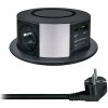 Solight SolightPP120CW-PD20-B-Zásuv. stĺpik na dosku stola s Qi 3x230V+1xUSB-A+1xUSB-C SL1569 + záruka 3 roky zadarmo