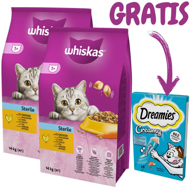 Whiskas Adult Sterile Chicken 2 x 14 kg