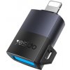 Yesido GS32 mini dátová redukcia - USB-A na Lightning - čierna - možnosť vrátiť tovar ZADARMO do 30tich dní