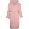 The One Towelling Župan s kapucí Velour Bathrobe COT481043v4212-salmon S/M Lososová