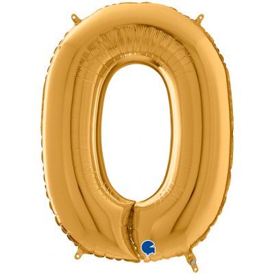 Balónik číslica 0 zlatá 66cm