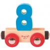 Bigjigs Rail Vagónik drevené vláčikodráhy - Číslo 8