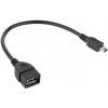 Kábel USB A (zásuvka) - mini USB 20cm OTG