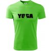 Yoga nápis - Pánske tričko Fantasy športové - S ( Apple Green )