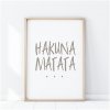 Plagát z kolekcie safari s nápisom hakuna matata, P365 A3 Na výšku