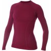 Brubeck Active Wool Womens Long Sleeve Top LS12810 plum - dámské triko dlouhý rukáv L