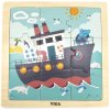 Viga Toys VIGA Handy Drevené puzzle Loď 9 dielov