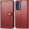 VSETKONAMOBIL 36731 LEATHER BUCKLE Peňaženkový obal Motorola Edge 2021 červený