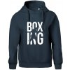 Nápis Boxing Oversized mikina dámská Moon kratšia + širšia Tmavomodrá veľmi tmavá skoro čierna