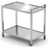 Servírovací vozík s dvoma policami, zváraný, 800x500x(H)850mm 816691H
