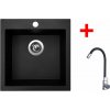 Sinks Viva 455 Granblack + Elasta nehrdzavejúca oceľ/čierny