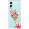 Odolné silikónové puzdro iSaprio - Lady Giraffe - OnePlus Nord 2 5G