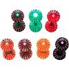 Šperky eshop - Piercing do jazyka - farebné býčie oči F18.18 - Farba piercing: Čierna - Fialová