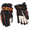 Hokejové rukavice CCM Tacks XF 80 Black/Orange Senior 15 palcov