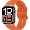 eses Športový silikónový remienok so zapínaním na sponu pre Apple Watch 42 mm/44 mm/45 mm/46 mm/49 mm Farba: oranžová