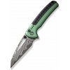 CIVIVI C22025B-DS1 Sentinel Strike vreckový nôž 9,4 cm, damašek, zeleno-čierna, hliník, FRN
