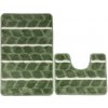 Najkoberce Sada kúpeľňových koberčekov FANO biela / zelená 50x80 cm a 40x50 cm