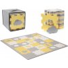 KINDERKRAFT Podložka penová puzzle Luno Shapes 185 x 165 cm Yellow, 30ks, Premium KPLUSH00YEL0000