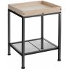 tectake 404266 odkladací stolík rochester 41,5x41x56cm - industrial svetlé drevo, dub sonoma