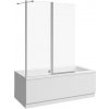 Jika NION dvojdielná vaňová zástena, Transparent 115 x 150 cm strieborná lesklá / arctic H2572N60026661