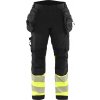 Blåkläder AB 1821 Softshellové reflexní kalhoty Farba: Cerná/žlutá, Veľkosť: C152