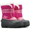 Detské zimné topánky Sorel Childrens Snow Commander™ Boot Veľkosť topánok (EU): 27 / Farba: ružová/čierna