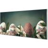 Nástenný panel Listy vajcom kvety 100x50 cm