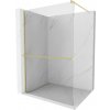 MEXEN/S - Kioto+ Sprchová zástena s poličkou WALK-IN 105 x 200, transparent, zlatá kartáčovaná 800-105-121-55-00
