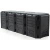 Kompostér 4-komorový Prosperplast 1600 l čierny