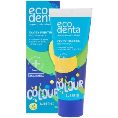 Ecodenta Toothpaste Cavity Fighting Colour Surprise zubná pasta s farebným prekvapením 75 ml
