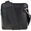 NovaKabelka.sk Grana Nera s prídavným popruhom VI kožená talianska crossbody kabelka čierna